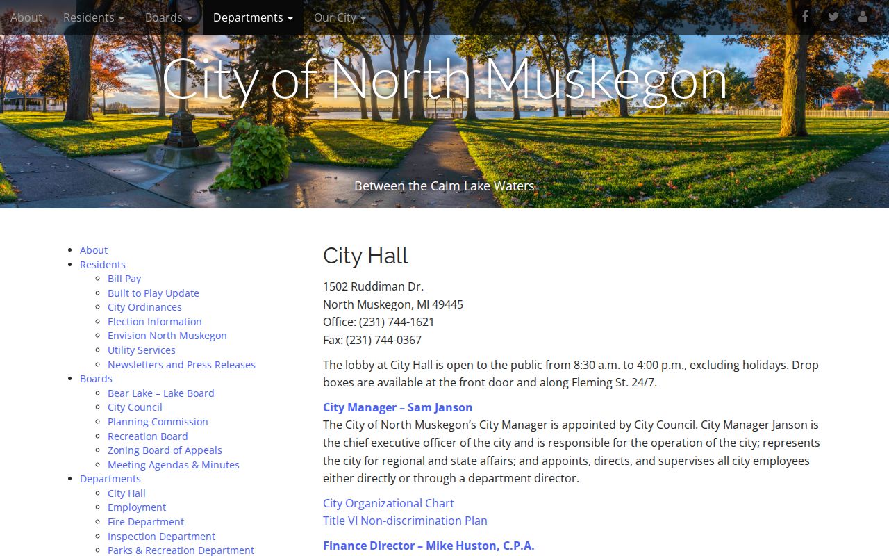 North Muskegon court records City Hall access page